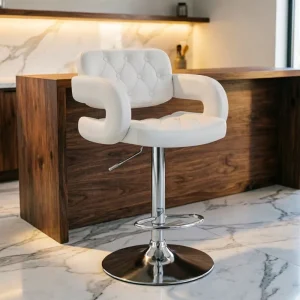 Modern Design Nordic Luxury PU Leather Bar Chair with EU CE Certification Hotel Apartment Home Bar High Chair