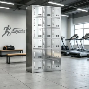 Modern Design Office Furniture Stainless Steel 18 door Storage Cabinet Suitable for Laboratories and Hospitals