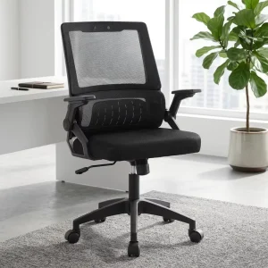 Modern Design Office Mesh Executive Chair Flip Armrest Ergonomic Adjustable Height for Home Reception Waiting Direct Factory