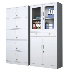 Modern Design Office Steel Metal Filing Storage Cabinets High Quality with Key Lock and Adjustable Shelves