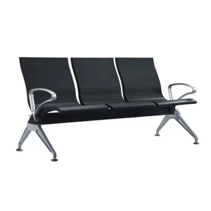 Modern Design PU Leather Ergonomic Durable Eco Friendly Trapezoid Shape Commercial Easy Clean Waiting Chair for Salon Mall