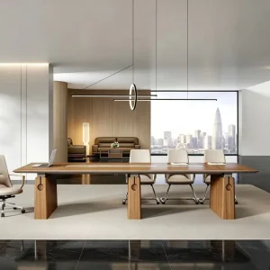 Modern Design PVC Conference Table Luxury Office Furniture for Home Office School Manufactured China for Meeting Room