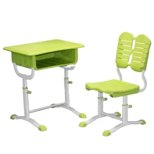 Modern Design Plastic Metal Classroom Furniture Set Adjustable School Tables and Chairs for Bedroom Application