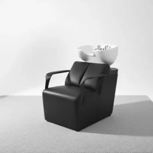 Modern Design Portable Freestanding Ceramic Backwash Basin Sink Integrated Shampoo Chair Hairdressing Beauty Salon Shampoo Unit