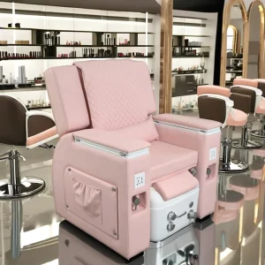 Modern Design Professional Pedicure Chair with Massage Function for Salon and Barber Shop Use PU Leather
