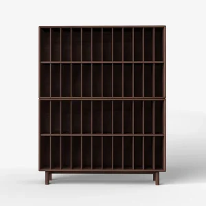 Modern Design Rectangular Wall Mounted Large Bookcase with Solid Wood Frame for Living Room Home Decoration