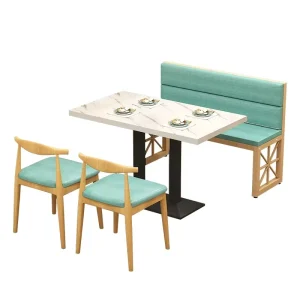 Modern Design Restaurant Furniture Catering Table and Chair Dining Table and Chair Restaurant Fast Food Table and Chair