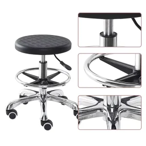 Modern Design Round Shape Height Adjustable ESD Seat Chair Anti static PU Lab Chair Workshop Chair