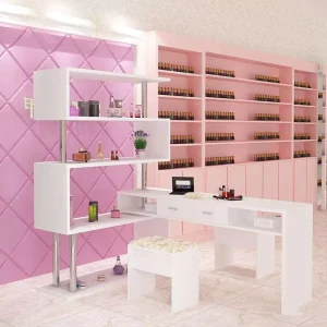 Modern Design Salon Metal Steel Nail Manicure Tables