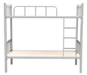 Modern Design School Adult Double Iron Frame Metal Bunk Bed Readymade by Factory Supplier for Bedroom or Apartment Use