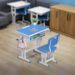 Modern Design School Classroom Furniture Set Primary School Student Desk and Chair Made of Metal Model XY