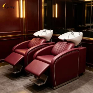 Modern Design Shampoo Chair Reclining Heavy Duty Hydraulic Pump Adjustable Salon Living Room
