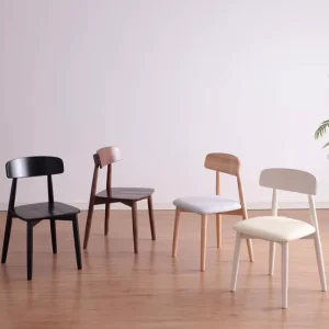 Modern Design Solid Wood Dining Chairs for Dining Room Kitchen Restaurant Practical Hotel and Apartment Kitchen Furniture