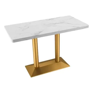 Modern Design Solid Wood and Metal Bistro Table for Restaurant Fast Food Dining Cafe Hotel Living Room Use