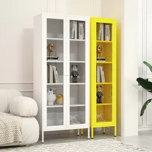 Modern Design Steel Bookshelves for School Library Home Office Workshop Display Cabinets Manufacturer Direct