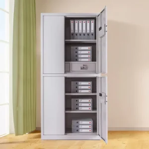 Modern Design Steel File Cabinet with Glass Doors Durable Metal Storage File Cabinet for Home or Office Furniture