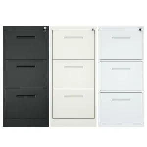 Modern Design Steel Filing Cabinet 3 Drawers Lockable Large Capacity for Home Office Warehouse Commercial Use