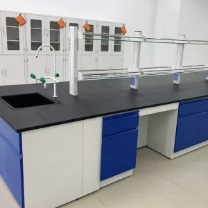 Modern Design Steel Lab Chemical Workbench Biological Laboratory Desk with Storage Cabinet for Laboratory Furniture