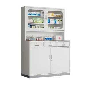 Modern Design Steel Stainless Medicine Cabinet Hospital Storage Cabinet with Stainless Steel Door