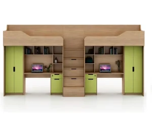 Modern Design Student Bed with Storage for University Dormitory College Apartment School Wood Bedroom Furniture for Hotel Use