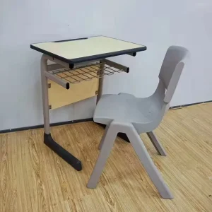 Modern Design Student Desk and Chair Set Customizable Colour School Study Training Desk