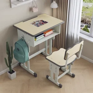 Modern Design Student Study Table and Chair Set for Home Office or Living Room Use for Kids