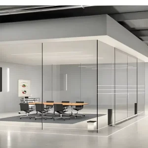 Modern Design Tempered Glass Smart Office Wall with Sound Absorption for Office Cubicles Hotel Rooms School Partitions