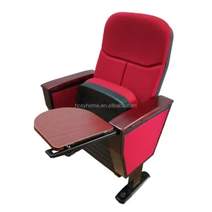 Modern Design Theater Folding Seat Hall Auditorium Chair Plastic Church Chair With Writing Pad