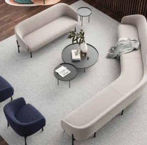 Modern Design Three seat Modular Office Sofa Set Suitable for Hotels Schools Apartments Home Offices Fabric Commercial Sofas