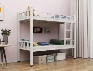 Modern Design Twin and Queen Size Bedroom Furniture Square Tube Metal Platform Bed and Bunk Beds for Adults for Hotels