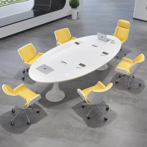Modern Design Versatile Small Compact Office Meeting Training Conference Table for Hotel and School Use 8 Person MDF Desk