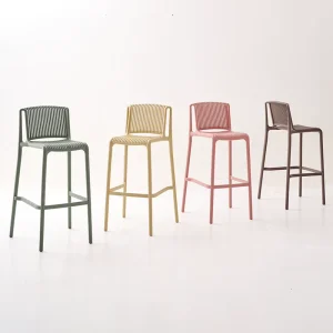Modern Design WES Living Room Kitchen Counter Bar Stools Athletic Club Sport Plastic Tall Bar Chair
