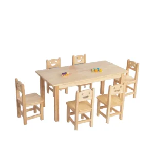 Modern Design Wood Dining Table and Chair Set for Kids Babies for School Use Kindergarten Furniture