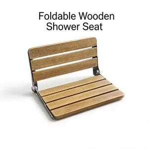Modern Design Wood Stool Seating Chair Space Saving Wall Mounted Shower Bench for Bathroom Home Care Shower Room Accessories
