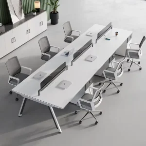 Modern Design Wooden Conference Meeting Desk Metal Legs Foldable Removable Training Table School Office Furniture