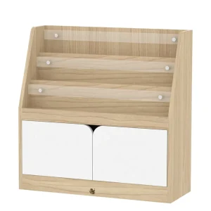 Modern Design Wooden Mobile Book Case for Preschoolers Bookshelf Cabinet