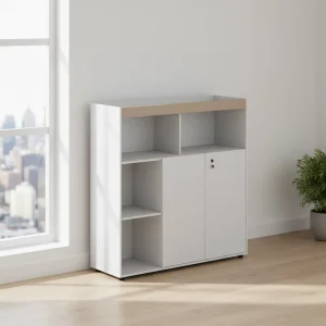 Modern Design Wooden Office Storage Cabinet High Quality File Filing Furniture Panel Style Office File Cabinet
