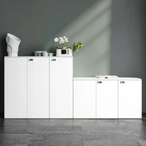 Modern Design Wooden Partition Office File Cabinet with Code Lock Space Saving Storage for Bedroom and Living Room Archives