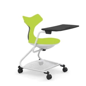 Modern Design for Chair with Writing Table on Wheels Fabric Mesh Adjustable Height Folding School Training Room Chair