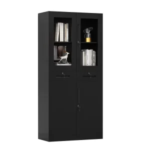 Modern Designed Steel Filing Cabinet with 2 Drawers Metal Filing Cabinet Lockable Durable Metal File Cabinet Office Furniture