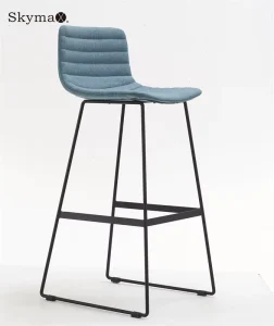 Modern Designer Bar Chair Executive Office Chair Multi Color Metal Velvet Fabric Bar Stool