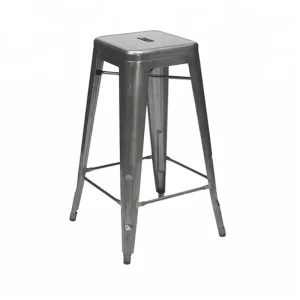 Modern Designer Durable Lightweight Steady Iron Metal Bar Stool for Heavy People