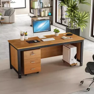 Modern Desk Workstation with File Cabinet Factory Spot Office Furniture boss Office Table Employee Workstation