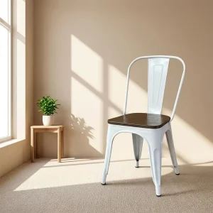 Modern Dining Chair Industrial Metal Bistro Chair Stackable Restaurant Tolix Dining Chairs