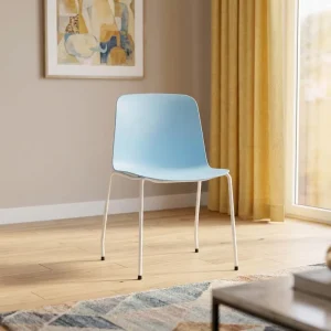 Modern Dining Office Stackable Visitor Plastic Chair with Cooling Feature