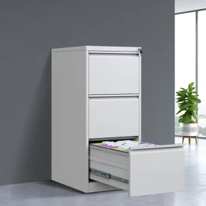 Modern Document A4 File Keeper Locking Vertical Small Office Storage Furniture Steel Metal 3 Drawer Filing Cabinets