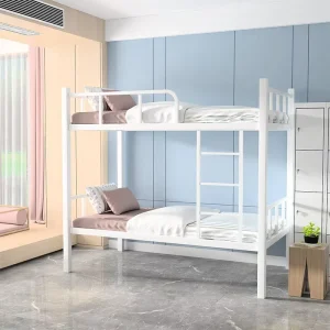 Modern Double Deck Iron Metal Modular Bunk Beds with Strong Support and Easy Assembly for Hotel and Dormitory Bedroom Use