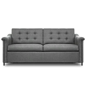 Modern Double Hotel Sofas Dark Gray Fabric High Density Foam Round Wide Armrests L Shape Sofa for Hotels