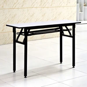 Modern Double Layer Folding Table Outdoor Training Learning Homework Metal Adjustable Feet Double Spring Design