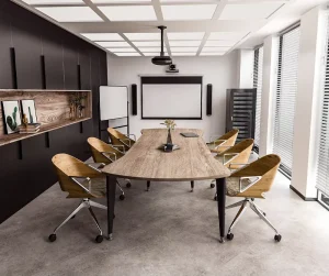 Modern Double Side Aluminum Desking System with Spine-Based Benching and Central Beam Modular Office Furniture